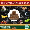 Aroma Depot Raw African Black Soap 2 lbs. 100% Raw Natural soap for Acne, Eczema, Psoriasis, Scar Removal Face And Body Wash. Handmade 2-Pack