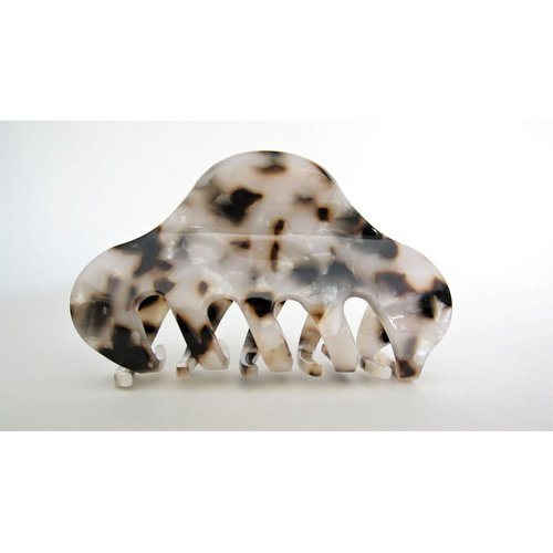 Generic Mixed black brown beige white hair claw clip