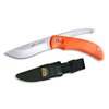 OUTDOOR EDGE SwingBlaze - Two Blades in One, Rotating Skinning and Gutting Fixed Blade Hunting Knife - Includes Nylon Sheath (Orange)
