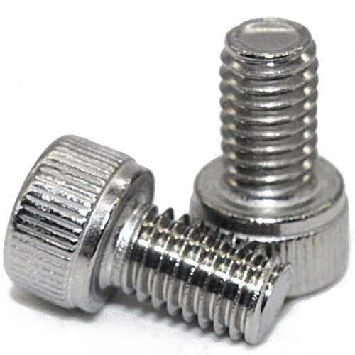 Fullerkreg m3 x 8mm Socket Head Cap Screws, Allen Socket Drive, Din 912, AISI 304 Stainless Steel (18-8), Full Thread, Bright Finish, Machine Thread, Quantity 100