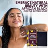 HERBOGANIC African Black Soap with Cocoa Butter Handmade Soap - Natural, Moisturizing Soap Bar for Soft and Smooth Skin with a Spa-Like Experience Pack of 1 (100g)