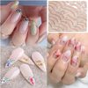 3D Lines Nail Stickers Rose Gold Metal Nail Art Decals 8 Sheets Stripe Lines Letters French Tips Self-Adhesive Nail Decals Curve Nail Art Sliders Nail Supplies for Women Manicure DIY Decorations