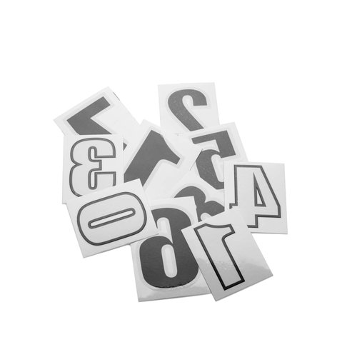SLS3 Temporary Tattoo Numbers - Racing Number Tattoos Temporary Stickers, 2 Inch - Triathlon Marathon Running Cycling - Race Number Temporary Tattoos, Black, Pack of 100