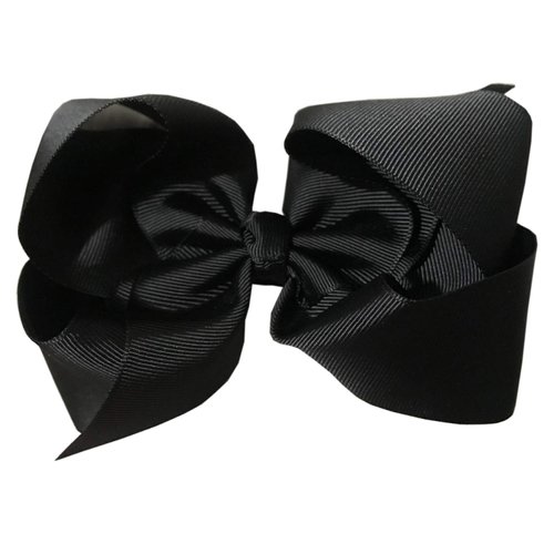 Hair Clips Boutique Hair Bows Alligator Clip for Women Girl Hairpin 6 Inch TSFJ02 (Black)