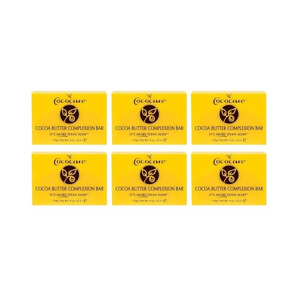 COCOCARE (VALUE PACK OF 6) COCOA BUTTER COMPLEXION BAR SOAP 4oz