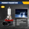 gunhunt 2 PCS Car H11-55W Halogen Bulb, 12V Quartz Lamp Ultra-bright Beam Low/High Beam Fog Light Replacement, All-in-one Plug and Play Bulb, Universal Lighting Accessories for Cars (White)