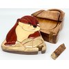 River Otter Puzzle Box - All Natural Intarsia Wood Puzzle Box - Handcrafted with Secret Compartment