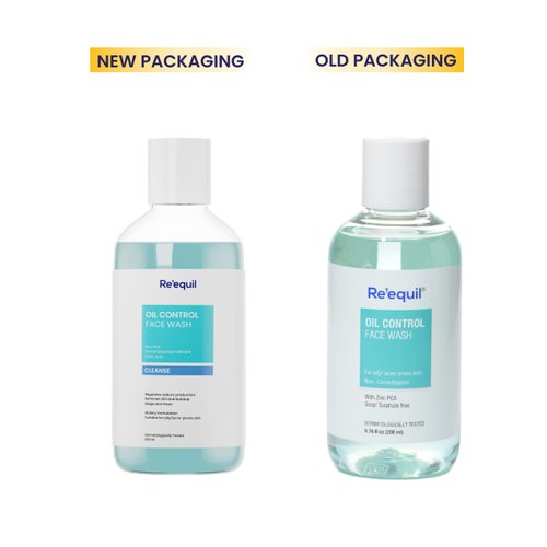 RE' EQUIL Oil Control Face Wash Soap Sulphate Free Face Wash with Zinc PCA Controls Excessive Oil Production For Oily Acne Prone Skin 200 ml