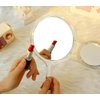 Stianiiie Makeup Hand Mirror, Double-Sided Handheld Mirror 1X/3X Magnifying Mirror with Handle, Wall Mounted Mirror, (Crystal Clear) 4.8" X 8.3"