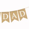 I Love Dad Banner Father's Day Decor Burlap Banner Happy Fathers Day Birthday Party Supplies Hanging Decorations Daddy's Day Gift