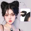 UPSTORE 2Pcs Claw Clip in Messy Cat Ears Bun Hair Pieces Space Bun Hair Extensions Wig Accessory Donut Chignon Hairpieces for Women Girls (Brown Dark)