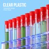 Teenitor 50pcs Test Tubes Plastic Test Tubes, 16×100mm Clear Test Tube with Caps for Lab Plastic Test Tubes for Plants, Beads, Party