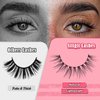 Eyelashes Natural Cat Eye Lashes False Eyelashes Wispy Lashes 7 Pair Flared Lashes Pack C Curl Soft Mink Lashes 12mm Short Lash Strips That Look Like Extensions Siligli