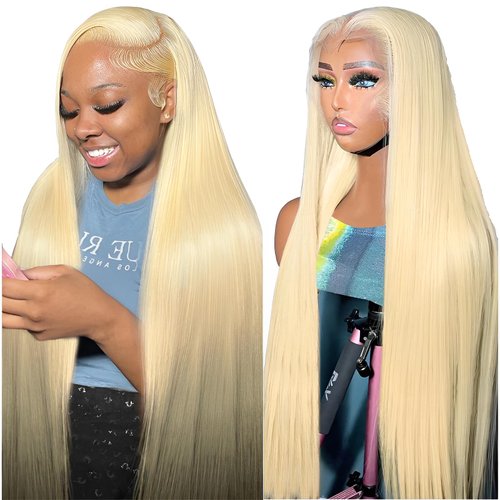 613 Lace Front Wig Human Hair 13x6 Blonde Lace Front Wigs Human Hair 180% Density 613 HD Lace Frontal Wig Plucked with Baby Hair Blonde Wig 20 Inch
