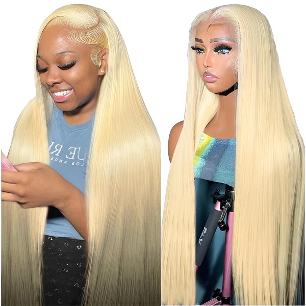 613 Lace Front Wig Human Hair 13x6 Blonde Lace Front Wigs Human Hair 180% Density 613 HD Lace Frontal Wig Plucked with Baby Hair Blonde Wig 20 Inch