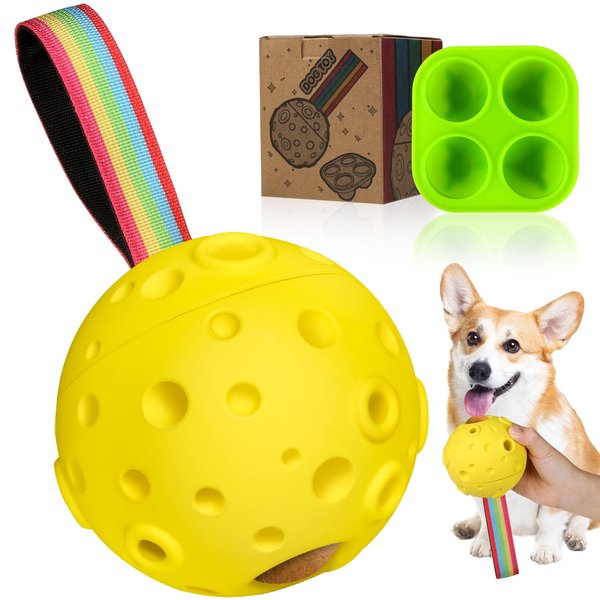 HOMIGIFTY Dog Interactive Toys, Dog Toys to Keep Them Busy, Dog Toy Refillable Homemade Freezable Dog Food, Reduces Anxiety Dog Chew Toy, Easy to Clean Treat Dispensing Dog Toys