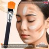 Glamza Phoera Foundation Set with Makeup Brush - Matte Cream Foundation Kit with 102 (Nude) Shade & Applicator - Full Coverage Concealer - 24hr Oil Control - 30ml