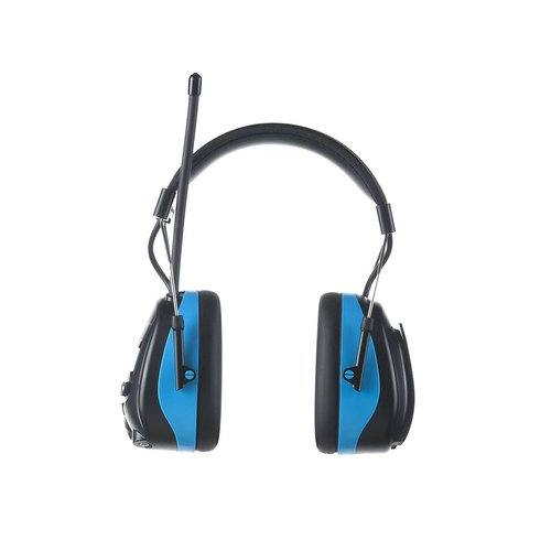 PROTEAR Digital AM FM Radio Headphones, Ear Protection Noise Reduction Earmuffs, 25dB NRR Hearing Protectors for Lawn Mowing and Landscaping(Light Blue)