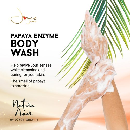 Natura Amor by Joyce Giraud Papaya Enzyme Body Wash - Nourishing & Moisturizing, Ideal for All Skin Types - Papaya Scent, 8 Fl. Oz.