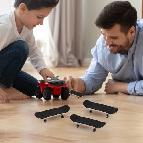 Horoper Wooden Finger Skateboards, 1Pc Maple Wooden Alloy Fingerboard Finger Skateboards with Box Fingerboard Skateboard Reduce Pressure Kids Gifts(Light Blue)