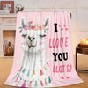 Llama Blanket Soft Warm Cute Alpaca Flannel Fleece Throw Blanket Cozy Animal Plush Bedding Stuff Decor Llama Blanket Gifts for Llama Lover Girls Boys Kids Teens Women Adults Bed Travel 40"x50"