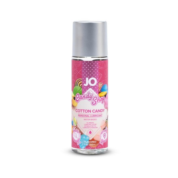 JO H2O Candy Shop Cotton Candy Flavored Lubricant, Water Based Sugar Free Lube for Men, Women and Couples, 2 Fl Oz