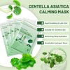 Cica Sheet Mask, Soothing Mask with Aloe,Centella Asiatica,Hyaluronic Acid,Hydrating Facial Sheet Mask for Sensitive Skin,Refreshing,Moisturizing,Deep Repairing,Spa Face Masks Skincare Gifts 10 pack