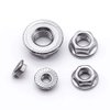 1/4-20 Serrated Flange Hex Lock Nuts, 304 Stainless Steel 18-8 Hexagon Nuts, Full Thread, Bright Finish, 50 PCS