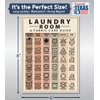 Laundry Symbols Guide Magnet - Laundry Magnets for Washing Machine - 6"x8" Helpful Laundry Magnets for Washing Machine, Laundry Guide Magnet for Home, Washing Machine Magnet Laundry Symbols Wall Art