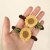 UUYYEO 4 Pcs Sunflower Scrunchies Flower Hair Ties Elastics Hair Bands Ponytail Holder Spring Hair Accessories for Women Girls