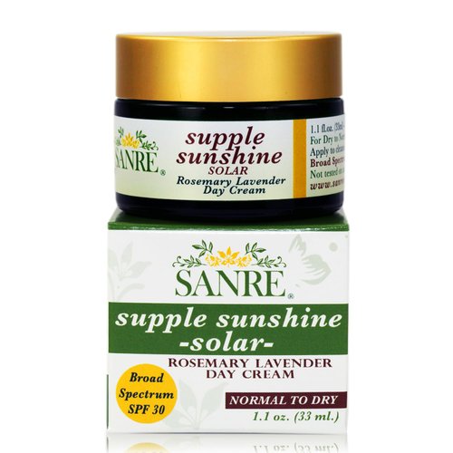 SanRe Organic Skinfood - Supple Sunshine - Organic Rosemary and Lavender Day Cream For Dry to Normal Skin - SPF 30