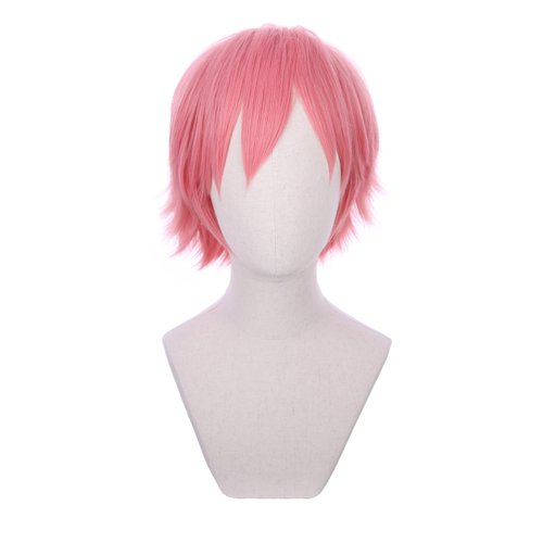 Edivd Pink Wig for Kids Girls Short Pink Wig with Bangs for Cosplay Heat Resistant Synthetic Wig ...
