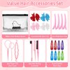 Comkrivy 3000 Pcs Hair Rubber Bands, Soft Elastics Ties with Cutter, Topsy Pony Tail Tool for Girls' and Women's Hairstyling