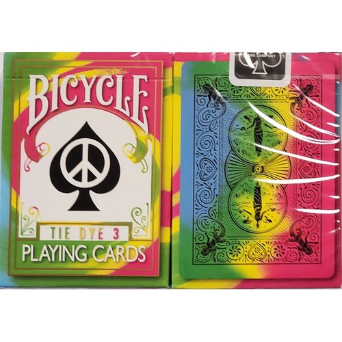 Bicycle 3rd Edition Tie Dye 3 Deck Playing Cards Tye Die Magic