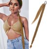 Golden Blonde Ponytail Extensions For Women Braided Ponytail Extension 32 Inches Blonde Kinky Straight Wrap Around Hair Extensions Blonde Pony Tail Hair Piece Synthetic Ponytail Extention 190gram