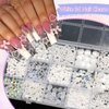 BELICEY White Bow Nail Art Charms 1000PCS Multi Shapes Pearl Heart Flowers Bowknot Nail Jewels Charms Resin Kawaii Pretty Nail Charms for DIY Decorations Nail Art Design with Tweezer Pickup Pencil
