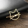 YienDoo Cat Hair Clips Kitty Hair Barrette Non-slip Clip Cute Cat Hairpins Gold Fashion Hollow Headpieces Geometric Metal Head Clip Bobby Pin Ponytail Holder Hair Accessories for Women Girls