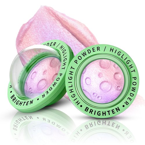 HOSAILY Face Highlighter Palette, Lunar Glow Highlighter Powder Makeup, Chameleon Glitter Shimmer Body Cheek Eye Highlighter, Multichrome Sparkle Holographic Color Shifting Silky Creamy Illuminator#02