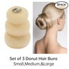 TsMADDTs Donut Bun Maker, 3pcs Hair Styler with Bobby Pins Blonde, 20pcs Doughnuts Sock Bun Ring
