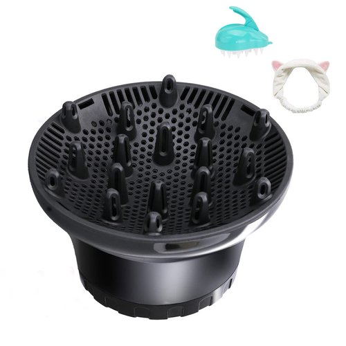 Hair Diffuser Attachment for Blow Dryers - Universal Fit for Fine, Thick, Curly, Wavy or Frizzy Hair - Professional Salon Tool (1.4-2.6 inch)