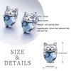 JUSTKIDSTOY Hypoallergenic Cat Earrings 925 Sterling Silver Cute Animal Kitten Stud Earrings Stocking Stuffers cat Jewelry Gifts for Women Girls Pet Lover