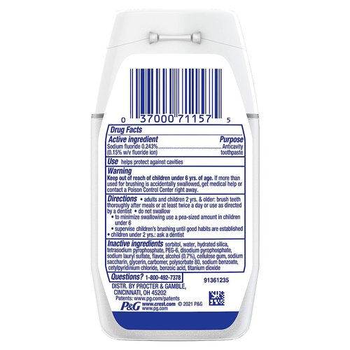 Crest Complete Plus Scope 3-in-1 Teeth Whitening Liquid Gel Toothpaste 4.6 Ounce (Pack of 6)