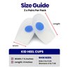 Kids Heel Cups for Heel Pain - Gel Heel Cushions for Heel Pain Relief | Gel Heel Pads Plantar Fasciitis Inserts For Achilles Tendonitis, Heel Spurs, Severs Disease Heel Cup Kids 2-5 Womens Shoes 4-7US