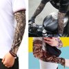 Fake Temporary Tattoo Arm Sleeves Arts Slip on Arm Sunscreen Sleeves Cover Up Body Arm Stockings Tribal, Tiger, Dragon, Skull For Women Men Outdoor Sport Cycling Riding Fishing Driving (5pcs Black)