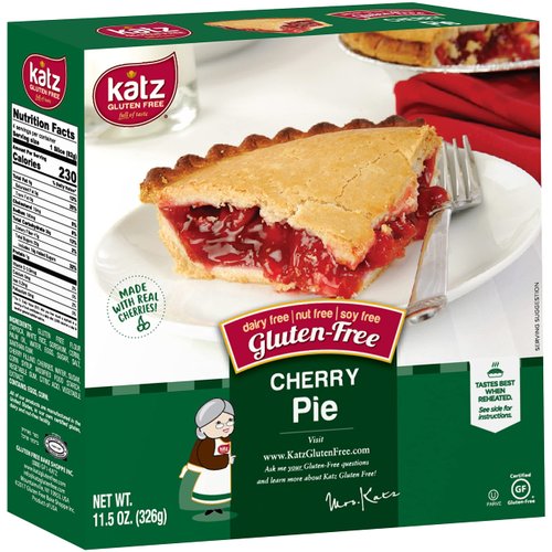 Katz Gluten Free Personal Size Cherry Pie | Dairy Free, Nut Free, Soy Free, Gluten Free | Kosher (1 Pack of 1 Pie, 11.5 Ounce)