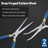 VISEMAN 6" Mini Needle Nose Pliers with Comfort Grip Handles, 2PCS Long Nose Pliers Set for Handmade Craft