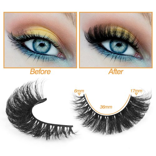 False Eyelashes Russian Strip lashes Cat Eye Eyelashes Faux Mink Lashes Fox Eye Fluffy Dramatic Fake Lashes Look Like Extension Eyelashes Long Strip Wispy Lashes14 Pairs
