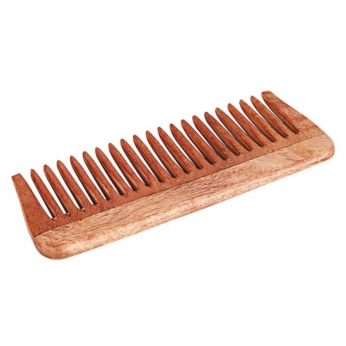 SVATV Handcrafted Neem wood Comb For Detangling Hair For Thick, Curly And Wavy Hair, Non-static A...