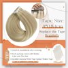 Full Shine Tape in Hair Extensions 20 Inch Tape in Human Hair Remy Hair Tape in Extensions Color 16/22 Golden Blonde Highlighted Light Blonde Hair Extensions 50 Gram 20pcs Seamless Skin Weft Hair