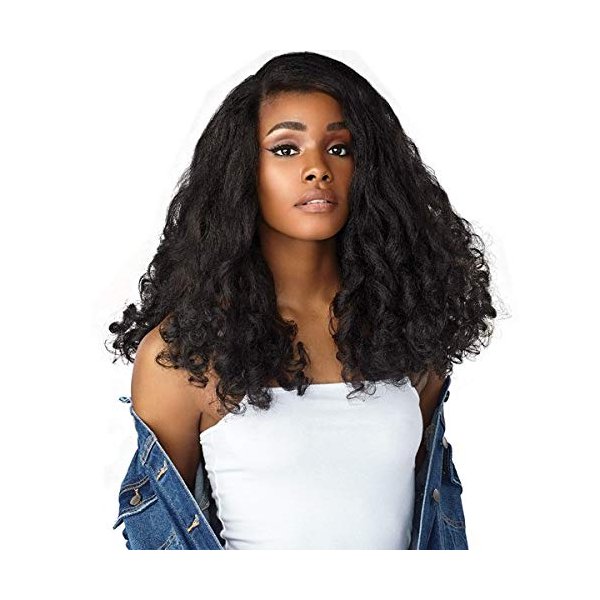 Sensationnel Half Wig Instant Weave Curls Kinks & Co Heart Breaker (1B)